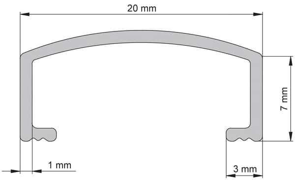 Listel aluminium chromé 20 mm le listel - H. 20 mm - Diall - Brico Dépôt