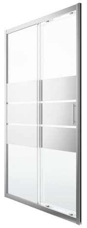 Porte de douche coulissante 2 volets "Beloya" l.120 cm en verre effet miroir - GoodHome - Brico Dépôt