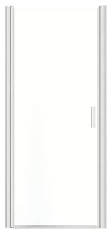 Porte de douche pivotante "Beloya" l.90 cm en verre transparent - GoodHome - Brico Dépôt