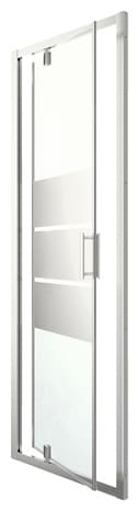 Porte de douche pivotante "Beloya" l.80 cm en verre effet miroir - GoodHome - Brico Dépôt