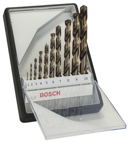 Bosch Professional - Set de 10 forets hélicoïdaux hss-co ø 7 x 109