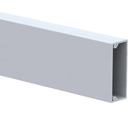 CENTRALE BRICO Cache-câble blanc pour moulure, H.100 x P.7 cm pas cher 