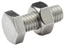 Boulons tête hexa inox 6 x 16 mm