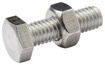 Boulons tête hexa inox 6 x 20 mm