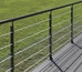 Poteau balustrade aluminium noir anthracite sablé