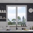 Fenêtre aluminium blanc oscillo-battante 2 vantaux h.125 x l.100 cm