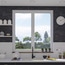 Fenêtre aluminium blanc oscillo-battante 2 vantaux h.135 x l.100 cm
