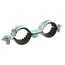 Lot de 2 colliers de fixation double isophonique pour tube Ø16 mm