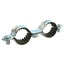 Lot de 2 colliers de fixation double isophonique pour tube Ø18 mm