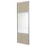 Porte coulissante miroir chene clair profil gris 