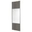 Porte coulissante miroir chene grise profil gris 