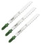 Lot de 3 lames de scie sauteuse T droite L. 100 mm