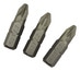 3 embouts de vissage en acier PZ2 25 mm