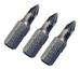 3 embouts de vissage en acier PZ1 25 mm