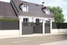 Portail aluminium battant gris anthracite 