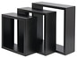 Lot de 3 cubes décoratifs - Noir - GoodHome